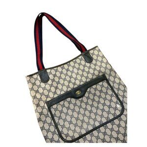 Gucci Vintage GG Supreme Web Strap Tote - Italy